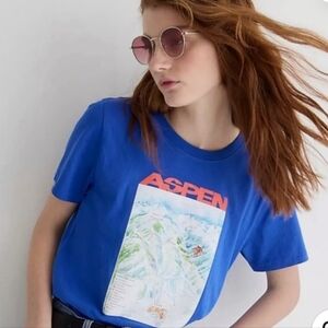 New J crew Aspen ski slope graphic tee size xs womens